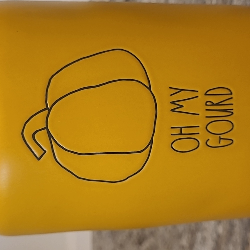 Rae Dunn Oh My Gourd Tall Canister Mustard Color - Picture 6 of 13